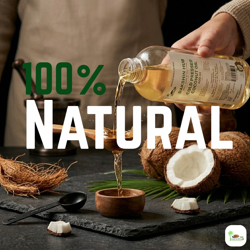 Pure Kerala Virgin Coconut Oil 500 ml - Dakshin Hub | Cold Pressed Virgin Kerala Coconut Oil